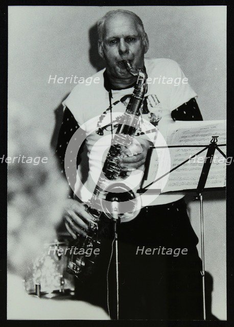 Saxophonist Don Rendell playing at Campus West, Welwyn Garden City, Hertfordshire, 1986. Artist: Denis Williams