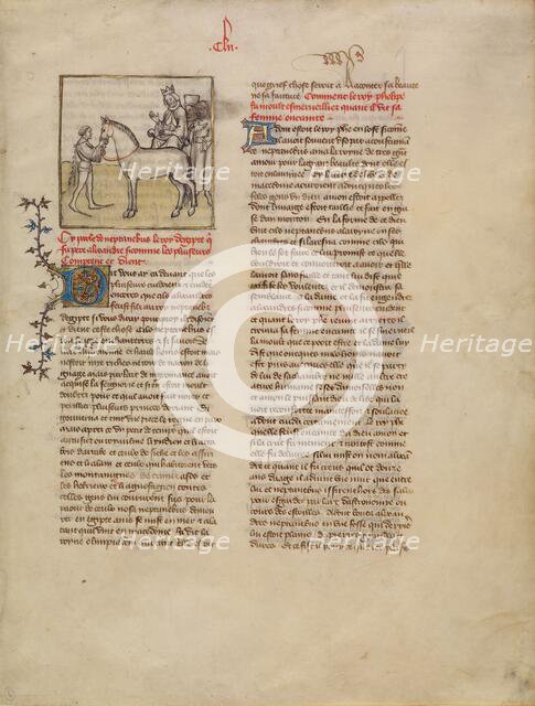 Alexander the Great; Histoire ancienne jusqu'à César, about 1390-1400. Creator: First Master of the Bible historiale of Jean de Berry.