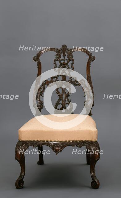 Side chair (from a set of 8), about 1755-1765. Creator: Thomas Chippendale.