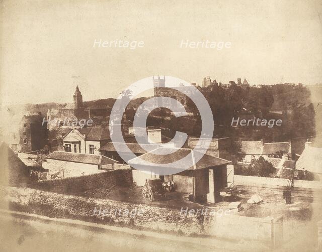 Linlithgow, from the railway station, with the Town Hall, St. Michael's Church, and Palace, 1843-184 Creators: David Octavius Hill, Robert Adamson.