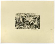 Untitled (possibly Caesar and His Legions), c. 1881. Creator: Rodolphe Bresdin.
