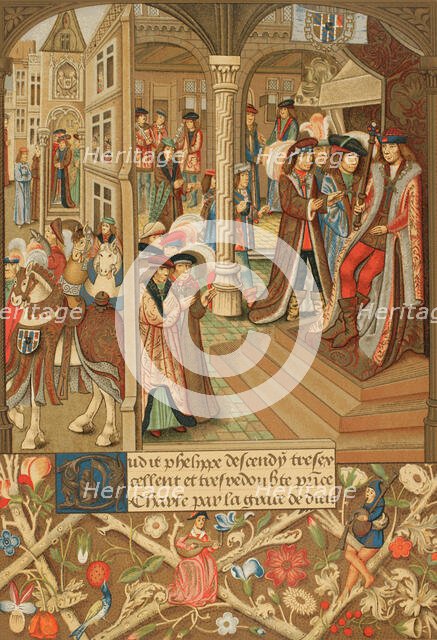 Charles the Bold and his court, 15th century, (1877).  Creator: Unknown.