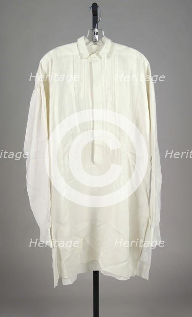 Evening shirt, American, ca. 1860. Creator: Unknown.