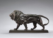 Walking Lion, model n.d., cast c. 1840/1873. Creator: Antoine-Louis Barye.