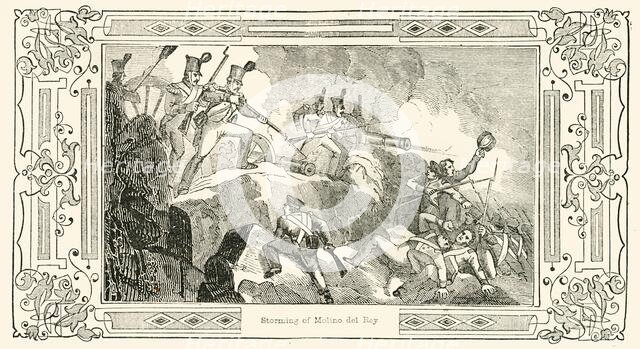 'Storming of Molino del Rey', 1849. Creator: Unknown.