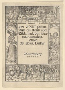 Title-Border with the Story of Salome and St. John the Baptist. Creator: Lucas Cranach the Elder.