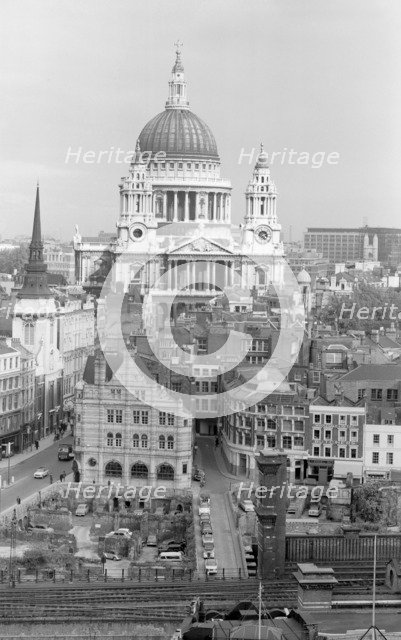 St Paul's Cathedral, City of London, 1950s. Artist: Eric de Maré.