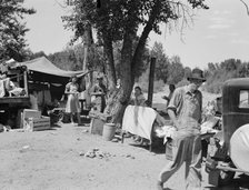 Camp of migratory families in "Ramblers Park", Yakima Valley, Washington, 1939. Creator: Dorothea Lange.
