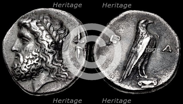The 107th Olympiad. Obverse: Head of Zeus, Reverse: Eagle. Elis, Olympia, 352 BC.