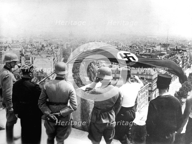German occupation of Paris, World War II, June 1940. Artist: Anon