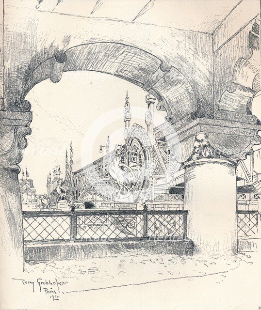 'Colonnade near the Pont des Invalides', c1900. Artist: Tony Grubhofer.