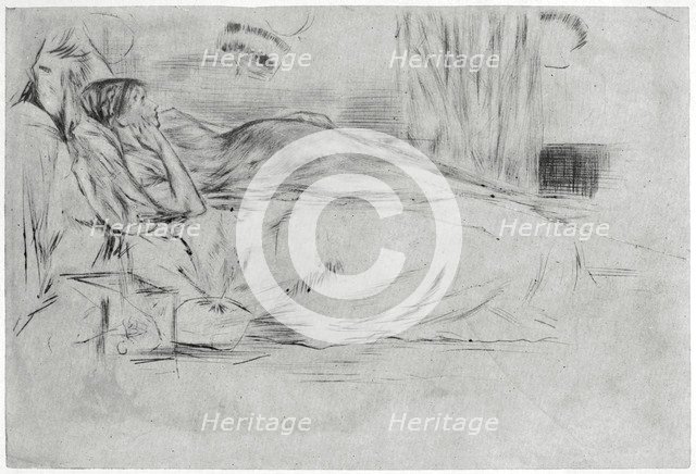 'The Model, Lying Down', c1864 (1904).Artist: James Abbott McNeill Whistler