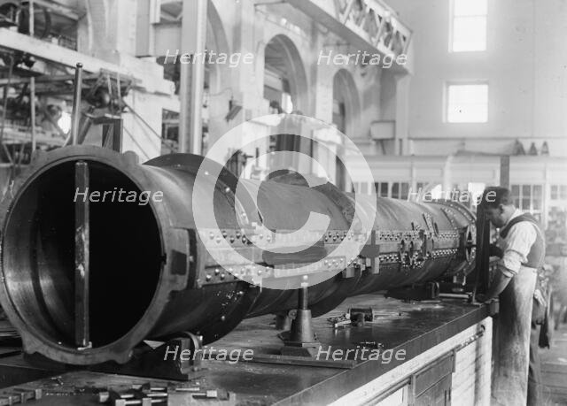 Navy Yard, U.S., Washington - Torpedo Shop, 1917. Creator: Harris & Ewing.