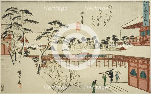 Toeizan Temple at Ueno (Ueno Toeizan), from the series "Famous Places in Edo..., c.1840/42. Creator: Ando Hiroshige.