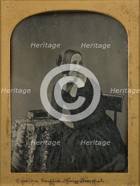 Portrait of Caroline Emilia Mary Herschel, about 1853. Creator: John Jabez Edwin Mayall.