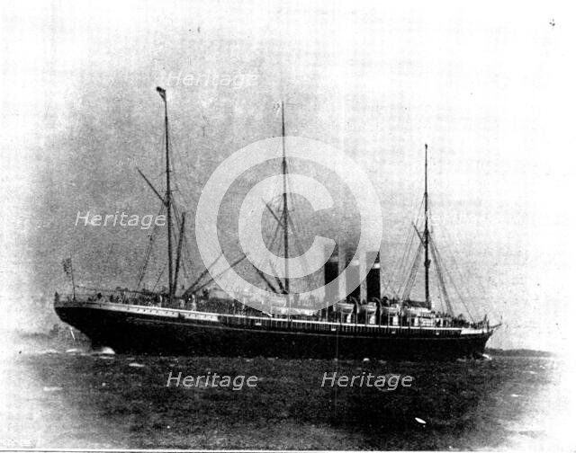 The Spanish-American War: US steam-ship Paris, 1898. Creator: G. West and Son.