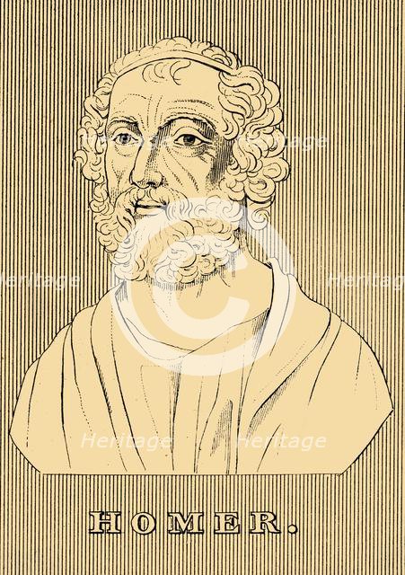 'Homer', (c800-701 BC), 1830. Creator: Unknown.