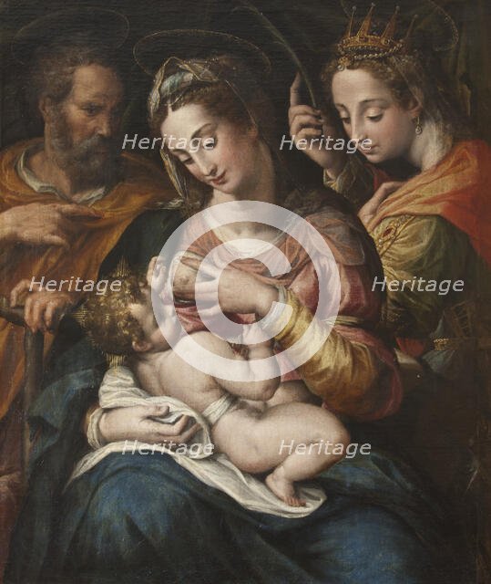The Holy Family with St Catherine, late 16th-early 17th century. Creator: Giulio Cesare Procaccini.