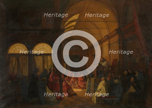 Before the Conclave, 1833. Creator: Francois-Marius Granet.