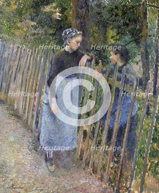 Conversation, ca 1881. Artist: Pissarro, Camille (1830-1903)