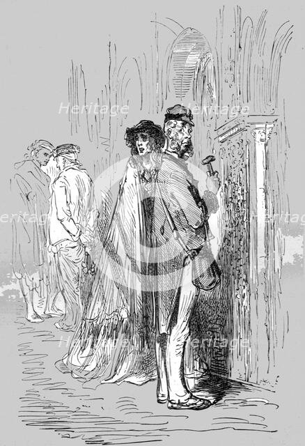 'Modern Christians in the Palace of the Ancient Moorish Kings, Alhambra; An Autumn Tour in Andalusia Creator: Gustave Doré.