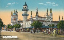 'The Mosque Rangoon', c1888. Artist: Unknown.