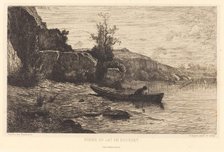 Bords du lac du Bourget, 1866. Creator: Adolphe Appian.