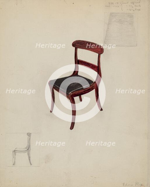 Side Chair, 1935/1942. Creator: Edna C. Rex.