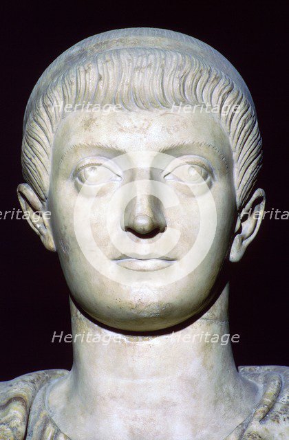 Bust of Constans I. Artist: Unknown