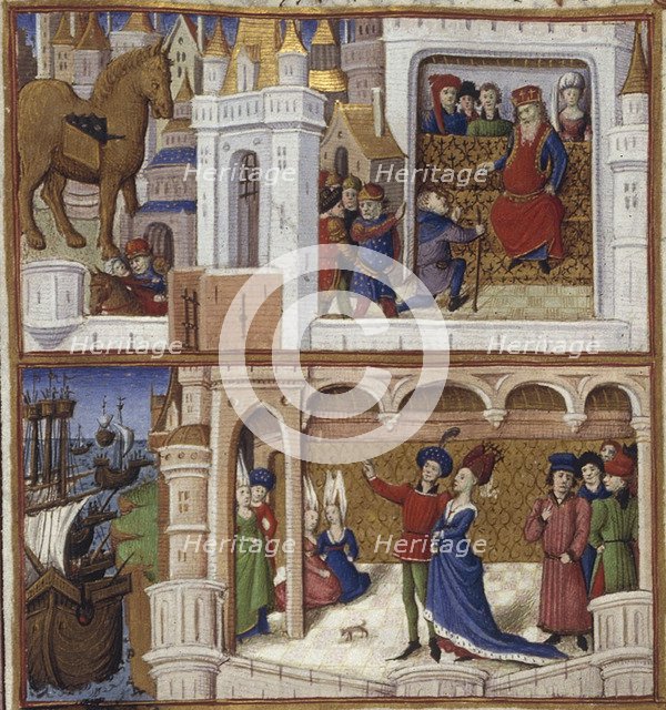 Illustration for the Epic The Aeneid by Virgil, 1450-1499. Artist: Coëtivy Master (active c. 1450-1485)