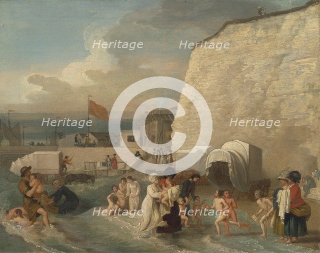 The Bathing Place at Ramsgate, ca 1788. Artist: West, Benjamin (1738-1820)