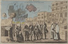 The Repeal, or the Funeral of Miss Ame-Stamp, 1766., 1766. Creator: Anon.