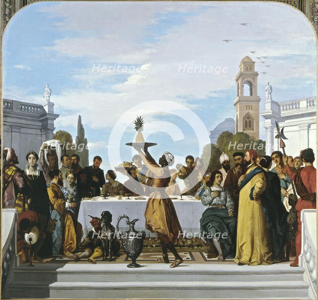 Venetian-style feast (central part), between 1846 and 1851. Creator: Louis Candide Boulanger.