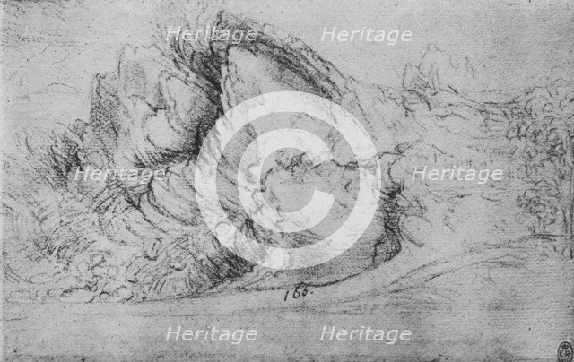 'Study of Rock Formations', c1480 (1945). Artist: Leonardo da Vinci.