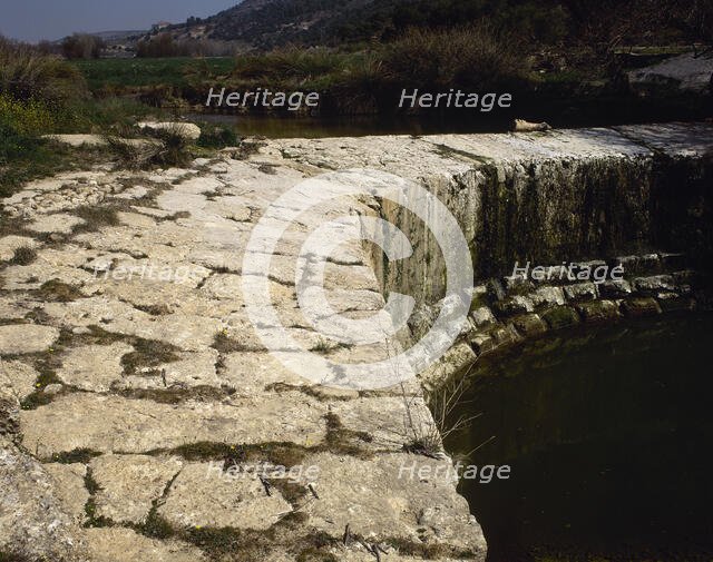 Las Barcinas Roman dam, Deifontes, province of Granada, Andalusia, Spain (2002). Creator: LTL.