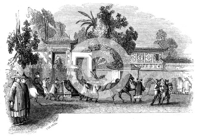 'Appearance in public of a Viceroy attended by his retinue', 1847. Artist: Giles