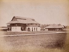 Malaya: the officers' mess and major's quarters on Penang Island, 1880. Creator: John Edmund Taylor.
