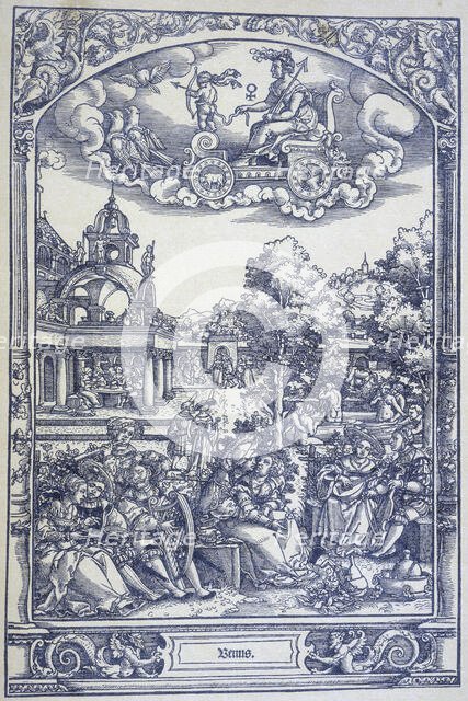 The planet Venus and lovers, c1535. Creator: Sebald Beham.