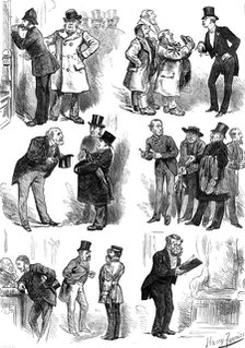 Sketches in the Lobby of the House of Commons, 1881. Creator: Unknown.