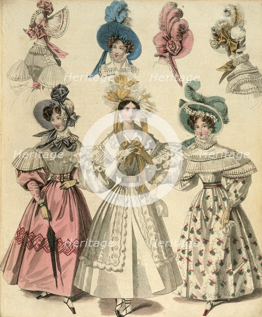 Newest London and Paris fashions, (c1830-c1840?). Artist: Unknown