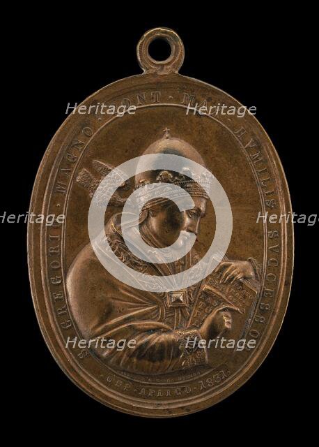 Gregory XVI (Bartolomeo Alberto Cappellari, 1765-1846), Pope 1830 [obverse], 1831. Creator: Giuseppe Cerbara.