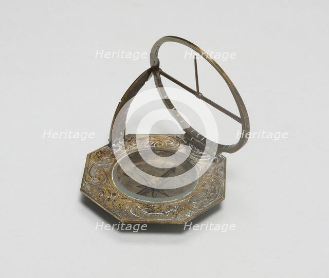 Portable Compass Sundial, Germany, 1623. Creator: Unknown.