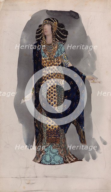 Costume design from the Series Oriental dancers, 1900s. Artist: Vladimirov, Vasili Vasilyevich (1880-1931)