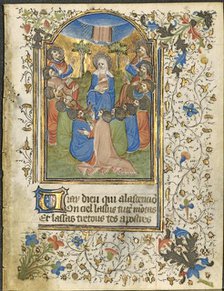 The Ascension: Leaf from a Book of Hours (4 of 6 Excised Leaves), c. 1420-30. Creator: Henri d'Orquevaulx (French); Workshop, or.