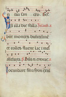 Decorated Initial I; Antiphonal, late 13th century. Creator: Unknown.