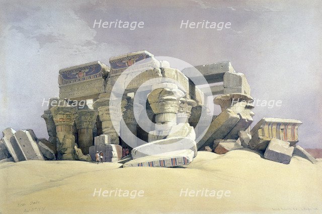 'Ruins of the Temple of Kom Ombo', 19th century. Artist: David Roberts