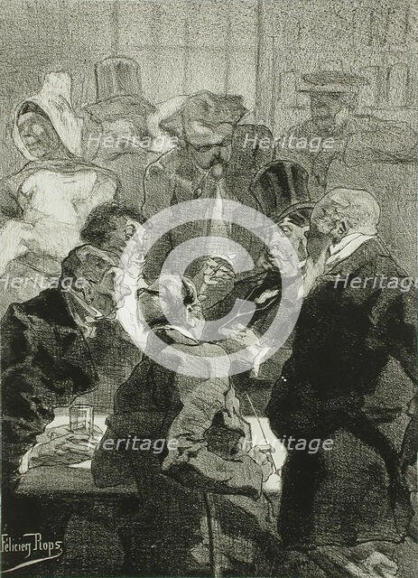 Les Derniers Flamands, 1857. Creator: Félicien Rops.