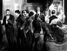 "Ghosts!" he murmured..."Spectres!" replied the other. "Phantoms and bogies!", 1890. Creator: R. Taylor.