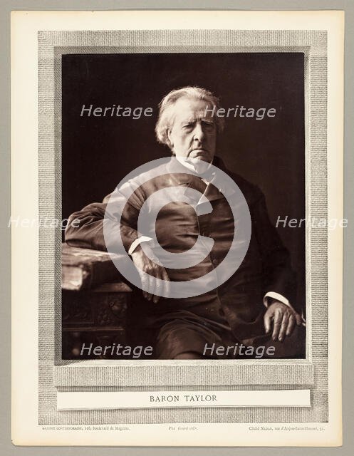 Baron Isidore Justin Séverin Taylor (Belgian playwright and travel writer, 1789-1878), 1872/75. Creator: Nadar.