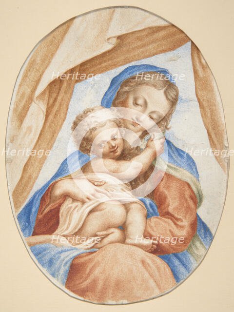 Madonna and Child - Copy from an Italian Painting, before April 10, 1891. Creator: Teofil Lenartowicz.